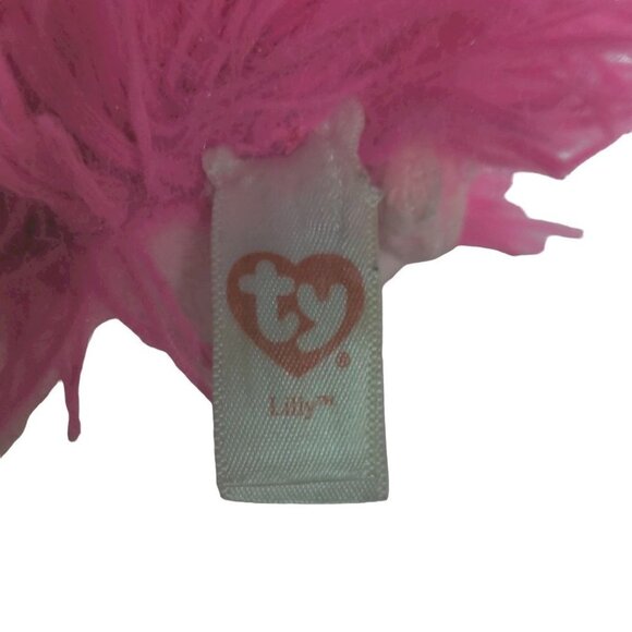 Ty Beanie Boo Lilly Pink Hedgehog Plush Stuffed Animal 2014 6" - Picture 7 of 8